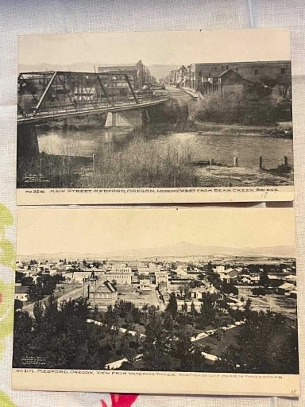 Lot of 2 RPPC c1910 Medford Oregon Town View Postcards